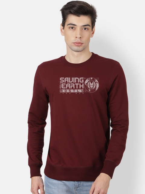 

Free Authority Men Maroon & Grey Iron Man Printed Sweatshirt