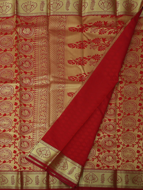 

Pothys Red Woven Design Art Silk Saree