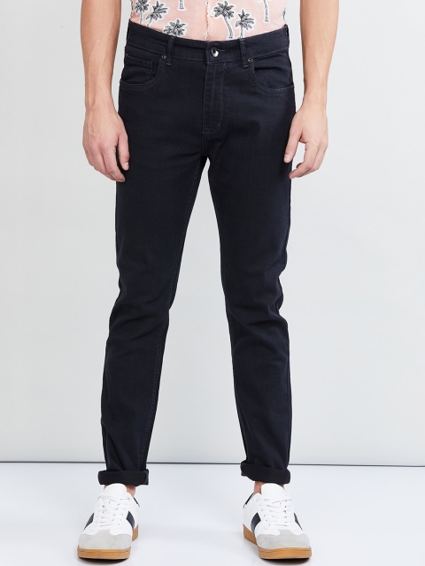 

max Men Charcoal Grey Slim Fit Mid-Rise Clean Look Stretchable Jeans