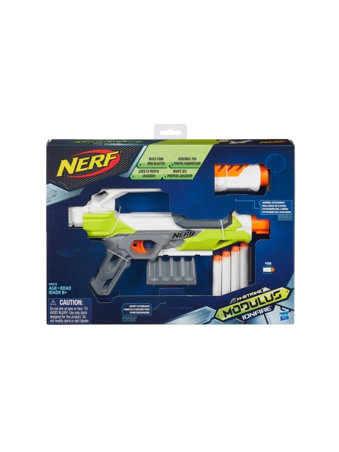 NERF Unisex Kids White & Grey Modulus IonFire Blaster
