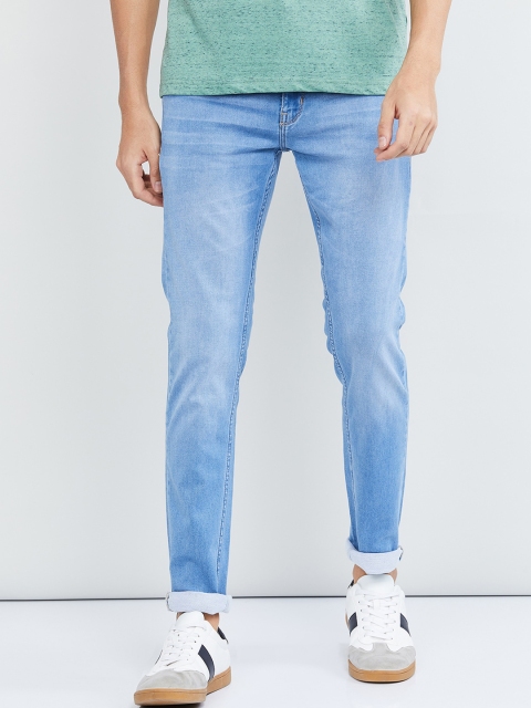 

max Men Blue Slim Fit Mid-Rise Clean Look Stretchable Jeans