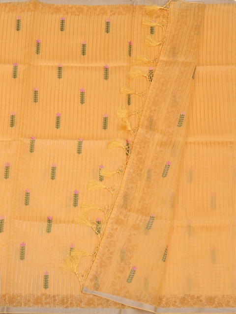 

Pothys Yellow Printed Pure Cotton Saree