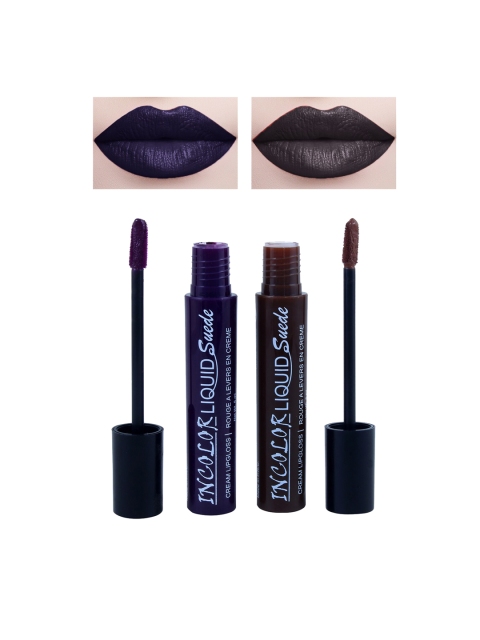 

INCOLOR Pack of 2 Liquid Suede Lip Gloss, Multi