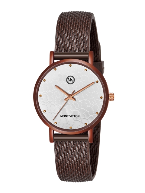 

MONTVITTON Women White & Brown Analogue Watch MV1209