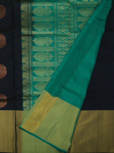 

Pothys Blue Embroidered Pure Silk Saree