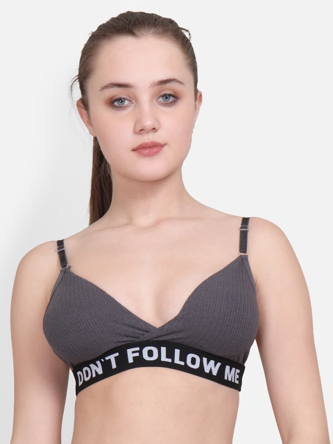 

Golden Girl Grey Printed Non-Wired Lightly Padded Sports Bra Dont Follow_Grrey_30A