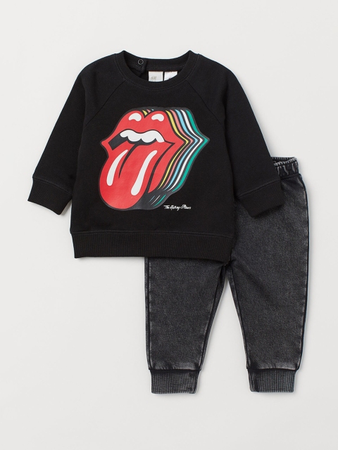 

H&M Kids Black Sweatshirt And Joggers