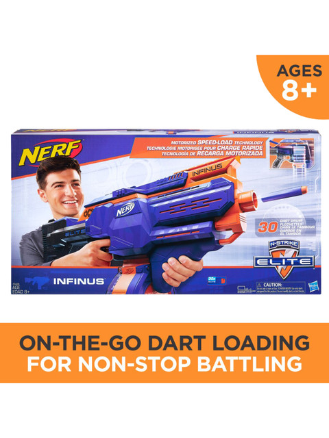 

NERF Kids Blue & Orange Infinus N-Strike Elite Toy Motorized Blaster With Speed-Load Technology