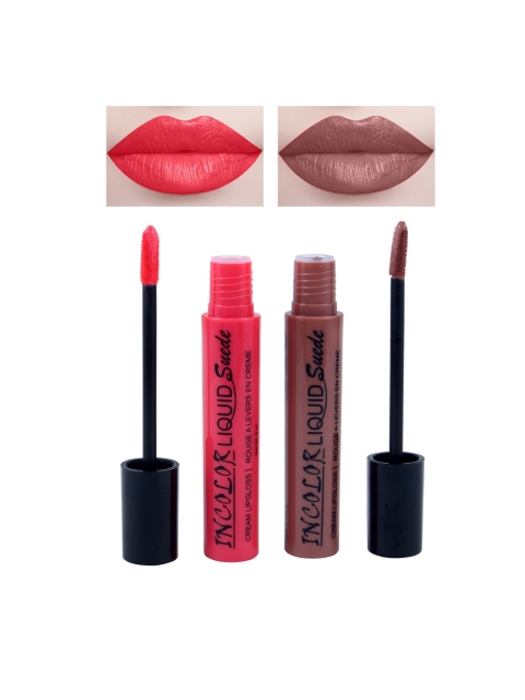 

INCOLOR Set of 2 Liquid Suede Lip Gloss 6 ml, Pink
