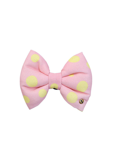 

Heads Up For Tails Pink & Yellow Printed Candy Sunshine Dog Bow Tie