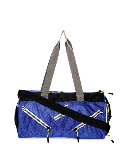 

SG Unisex Blue & Black Colourblocked Gym Duffel Bag