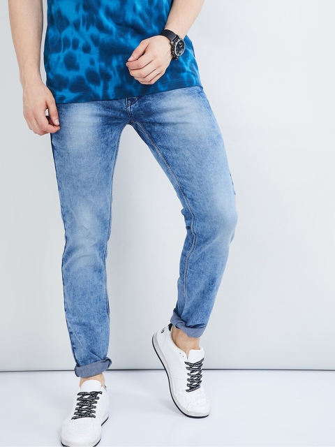 

max Men Blue Skinny Fit Mid-Rise Clean Look Stretchable Jeans