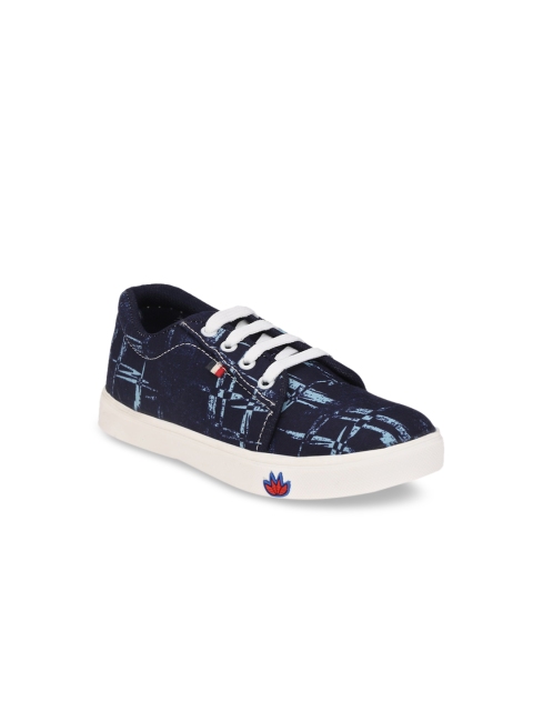 

Big Fox Boys Blue Printed Sneakers