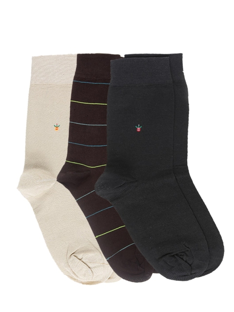 Dollar Men Pack of 3 Assorted Calf-Length Socks