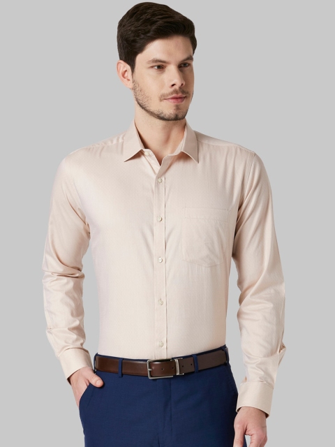

Park Avenue Men Cream-Coloured Original Slim Fit Self Design Formal Shirt