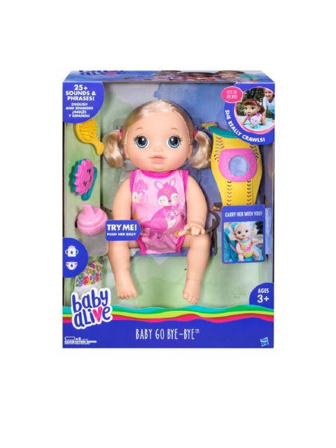 

BABY ALIVE Kids Pink & Beige Baby Go Bye Bye Blonde