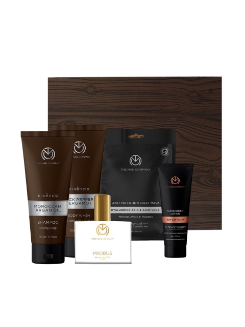 

THE MAN COMPANY Men Brown Grooming Kit 514 ml, Black