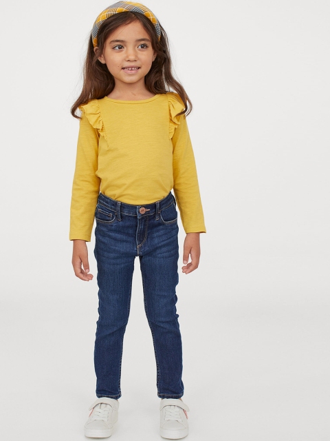 

H&M Girls Blue Solid Skinny Fit Jeans