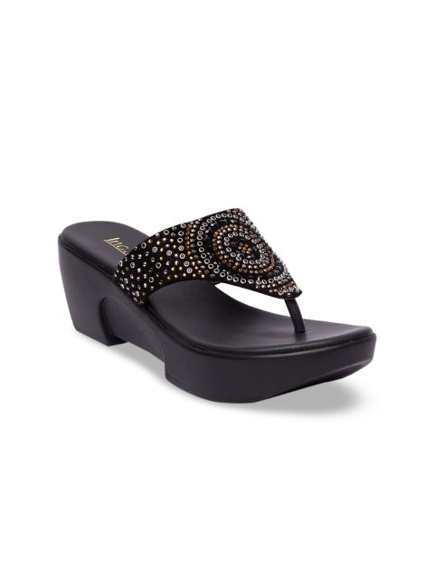 

Inc 5 Women Black Embellished Flatform Heels