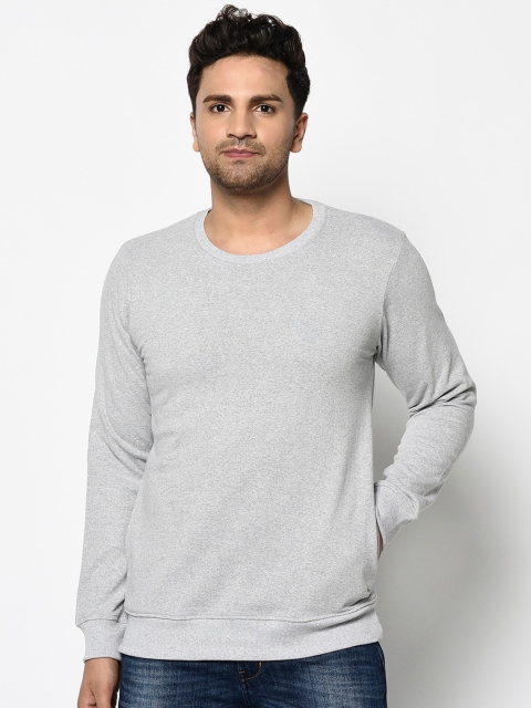 

ELEGANCE Men Grey Solid Sweatshirt