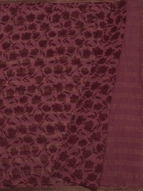 

Pothys Mauve Printed Poly Chiffon Saree