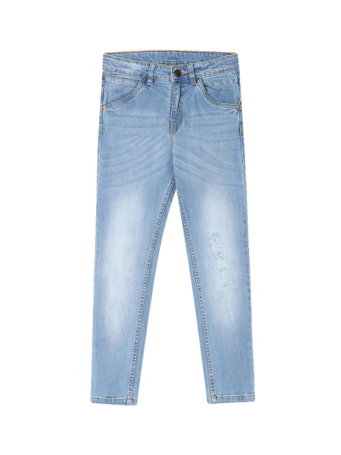 

Cherokee Boys Blue Slim Fit Mid-Rise Low Distress Stretchable Jeans