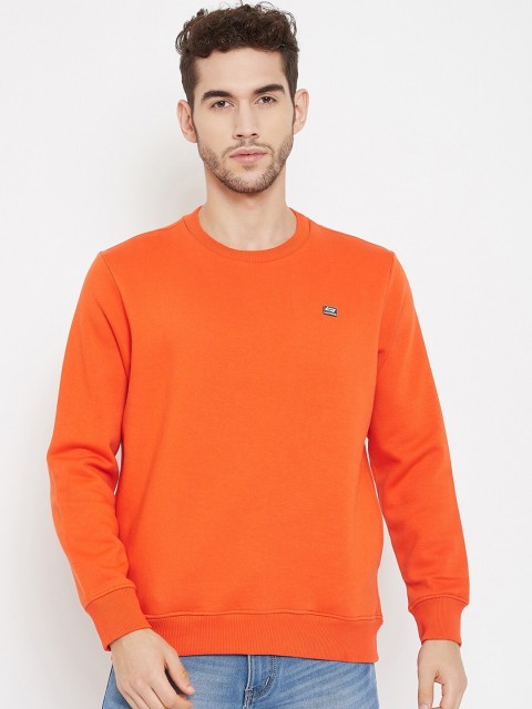 

NEVA Men Orange Solid Sweatshirt