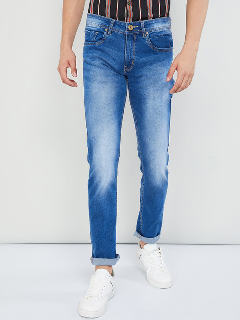 

max Men Blue Skinny Fit Mid-Rise Clean Look Stretchable Jeans