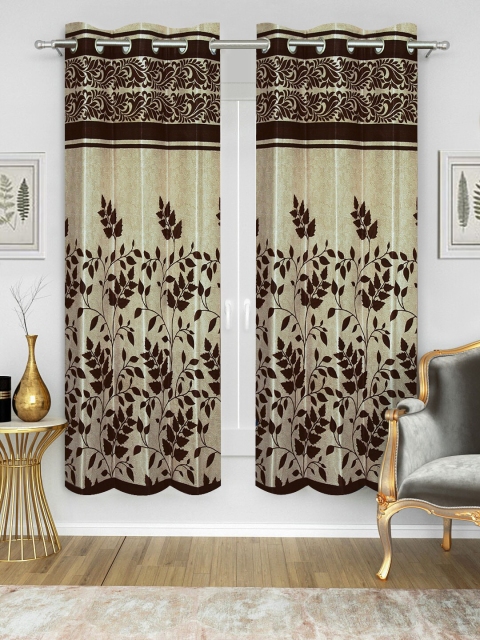 

Good Homes by Home Candy Set of 2 Brown Window Curtains