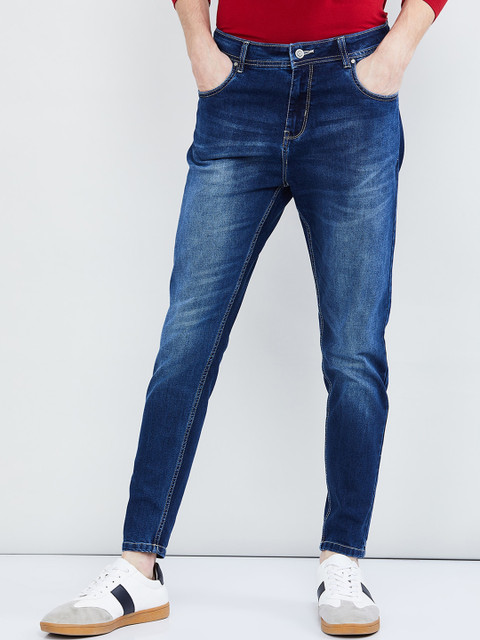 

max Men Blue Skinny Fit Mid-Rise Clean Look Stretchable Jeans