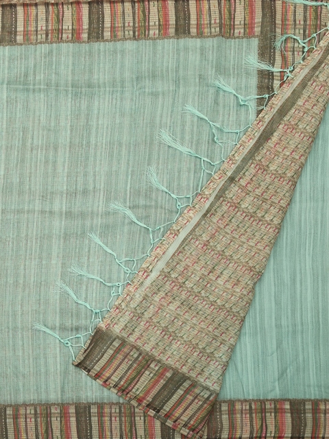 

Pothys Sea Green Striped Chappa Cotton Saree