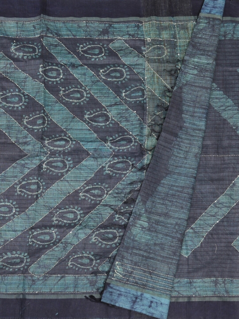Pothys Blue Printed Saree