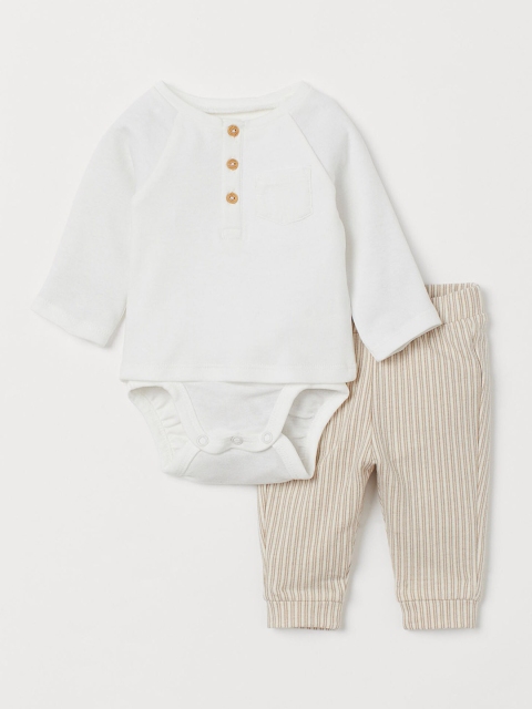 

2-piece cotton set, White