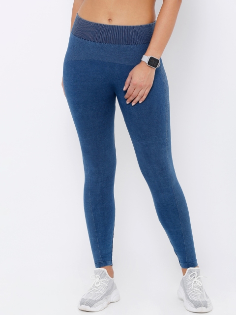 

Kraus Jeans Women Blue Solid Athleisure Tights