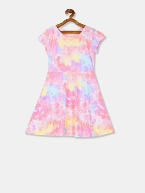 

The Childrens Place Girls Multicoloured Dyed A-Line Dress, Multi