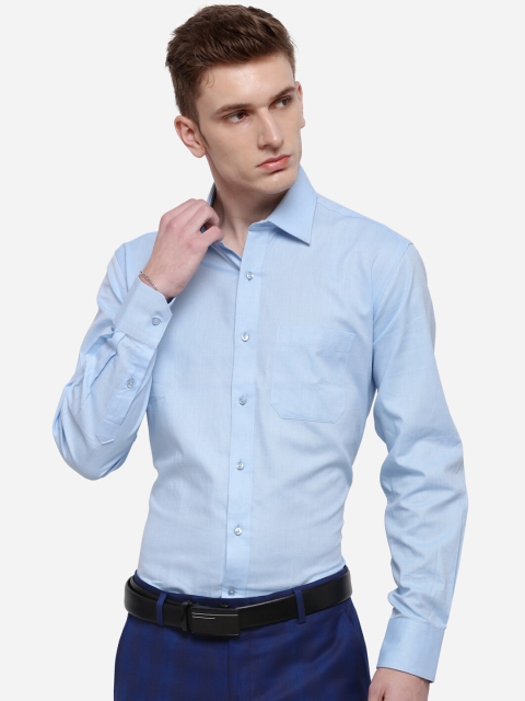

Greenfibre Men Blue Regular Fit Solid Formal Shirt