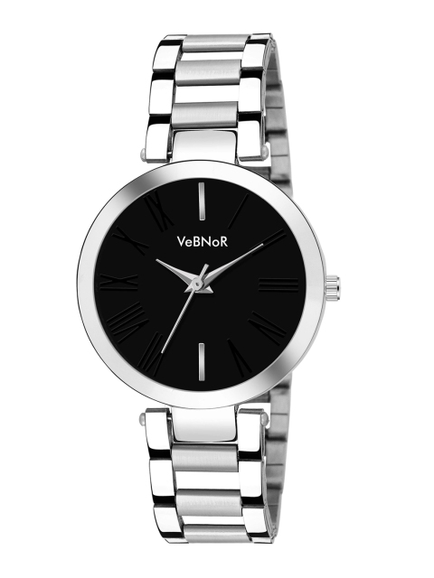 

VeBNoR Girls Black & Silver-Toned Analogue Watch WT 443 BLACK