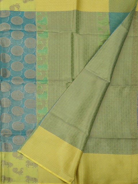 

Pothys Blue Woven Design Tissue Saree
