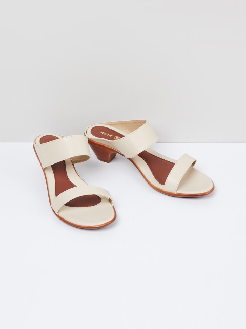 

max Women Beige Solid Sandals