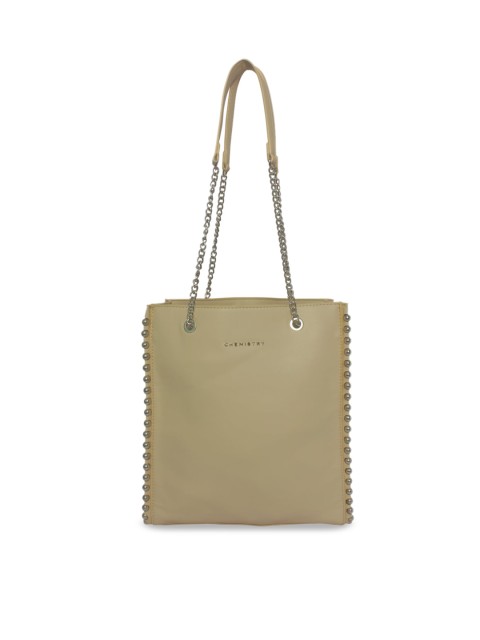 

Chemistry Beige Embellished Shoulder Bag