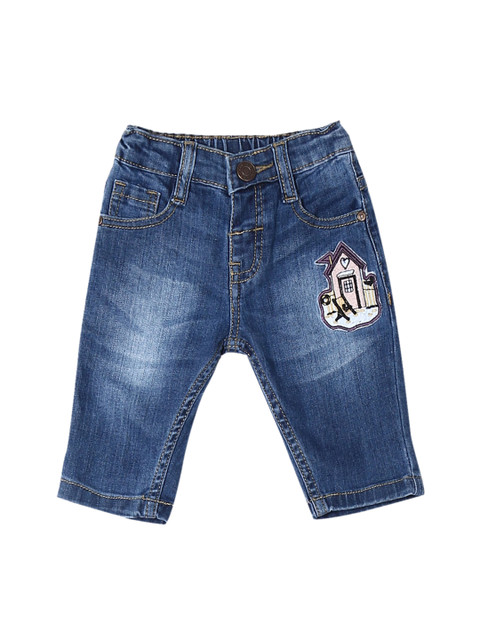 

Donuts Girls Blue Solid Regular Fit Denim Shorts