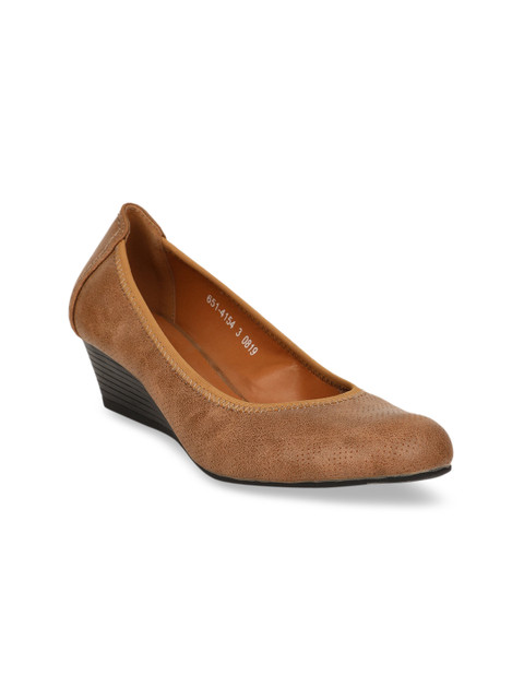 

Bata Women Brown Solid Pumps
