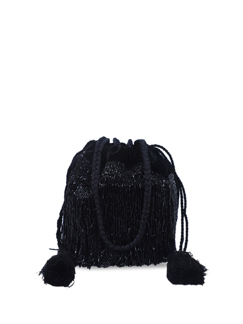 

Diwaah Black Embellished Potli Clutch