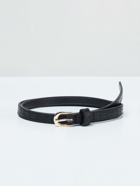 

max Women Black Solid Belt