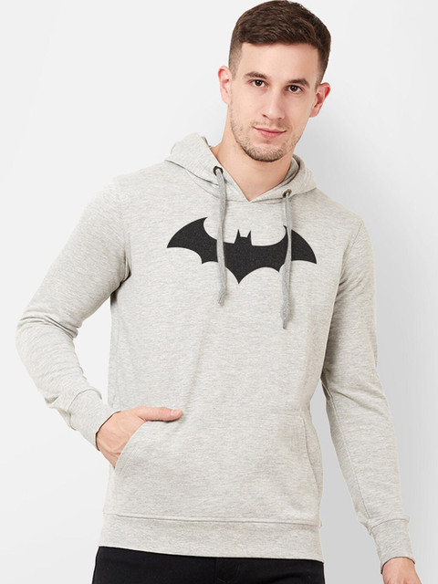 

Free Authority Men Grey & Black BatmanPrinted Hooded Sweatshirt