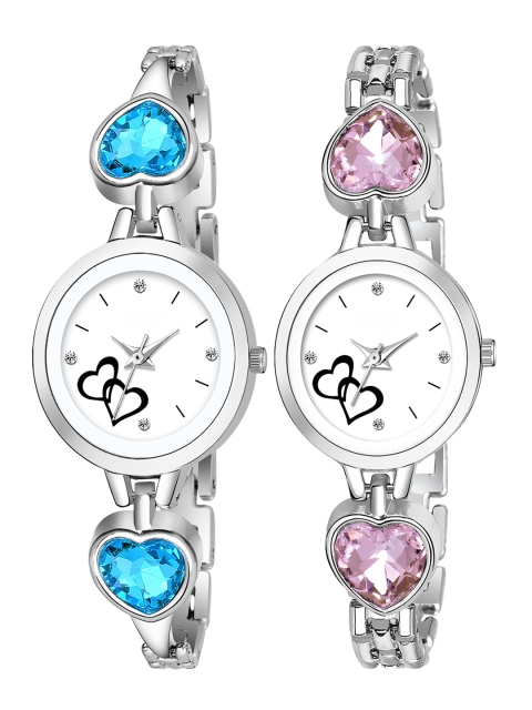 

VeBNoR Girls Silver-Toned & Blue Analogue Watch WT 146
