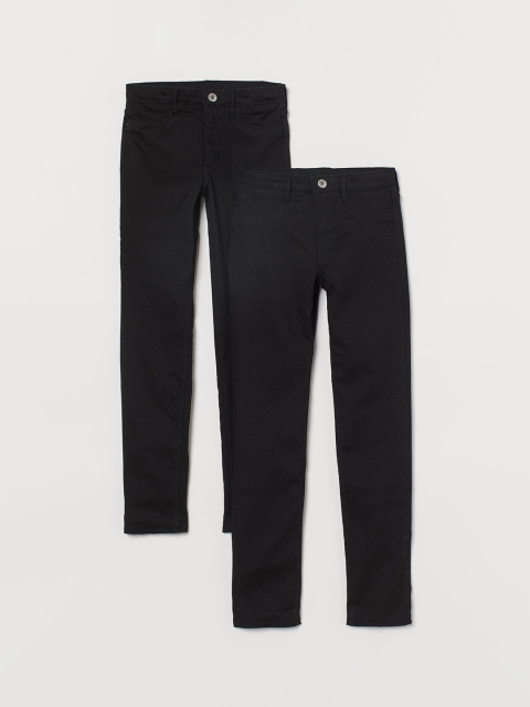 

H&M Girls Black 2-Pack Skinny Fit Lined Jeans