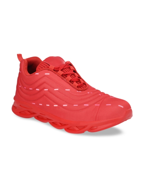 

mr.wonker Men Red Solid Sneakers