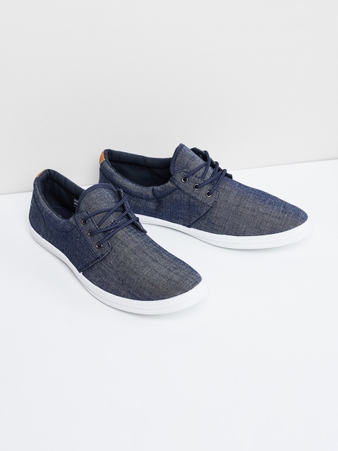 

max Men Navy Blue Denim Sneakers