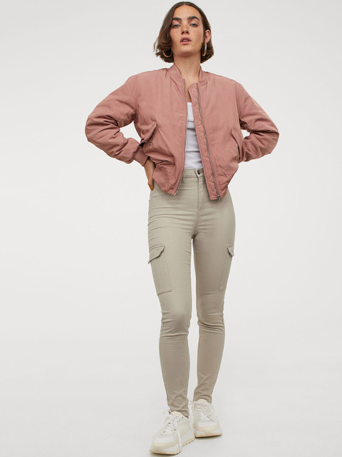 

H&M Women Beige Cargo Trousers